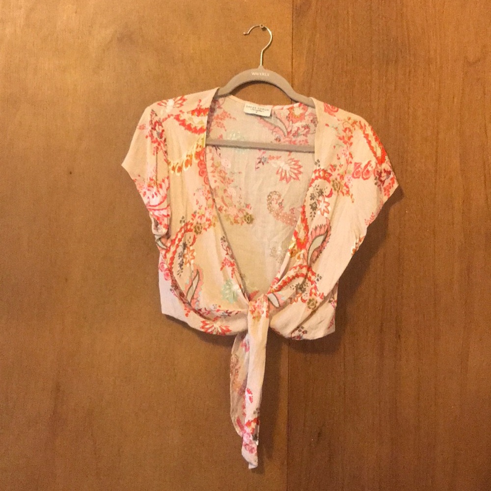 Tie front blouse